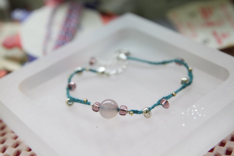 KNIT WITH LOVE 法国古董线紫玉髓手链 - 手链/手环 - 其他材质 紫色