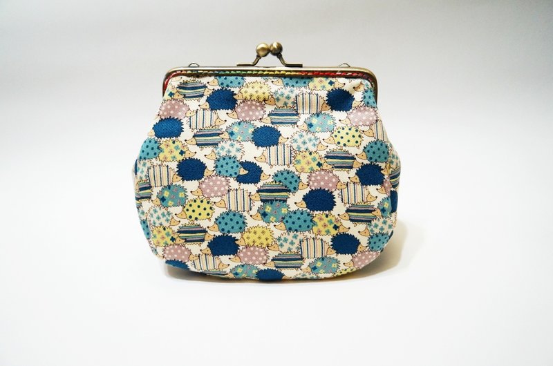 刺猬蓝蓝遇上口金包/肩背/侧背/相机包/化妆包/杂物包/大容量 - 侧背包/斜挎包 - 其他材质 蓝色