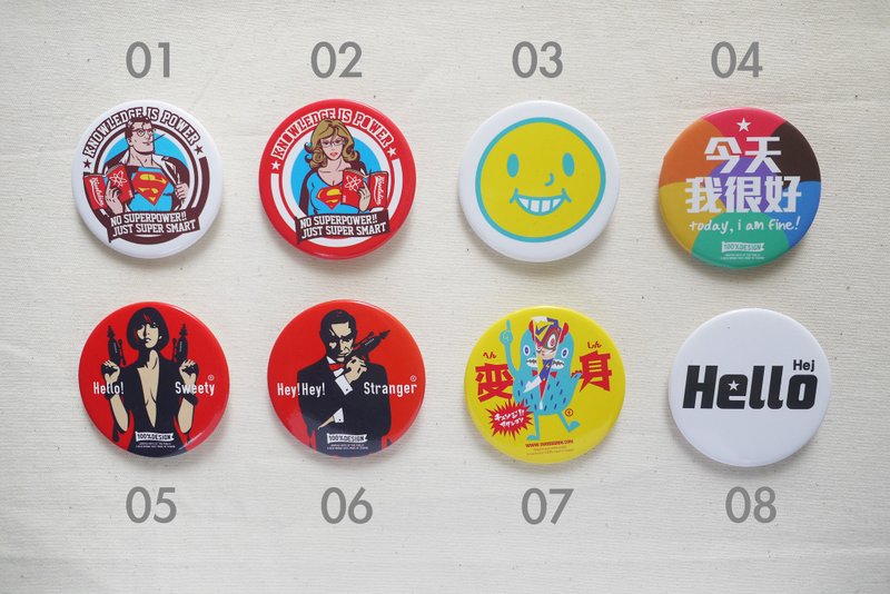 ★官方小物马口铁胸章/5.8cm大★(本商品会以邮局平信寄出) - 胸针 - 其他金属 多色