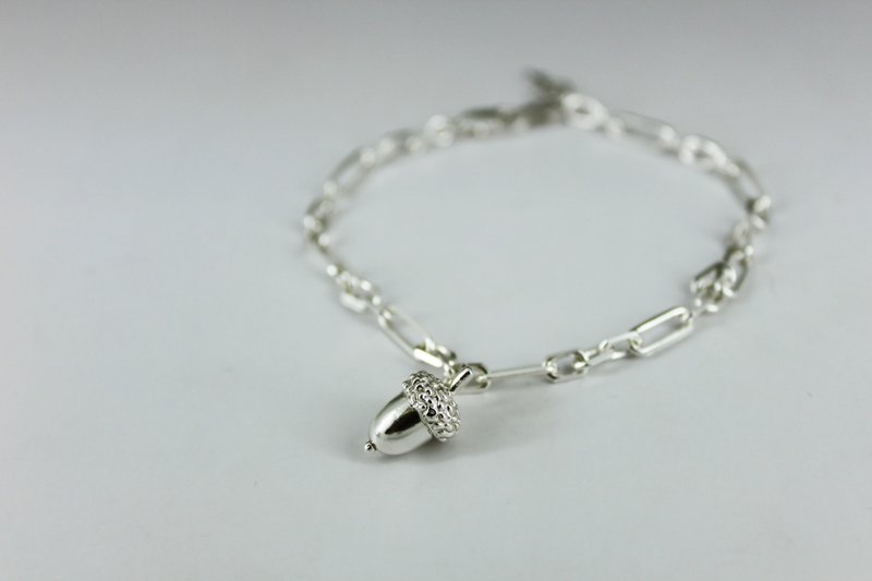 s925纯银手链-橡实果 Acorn - 手链/手环 - 纯银 银色