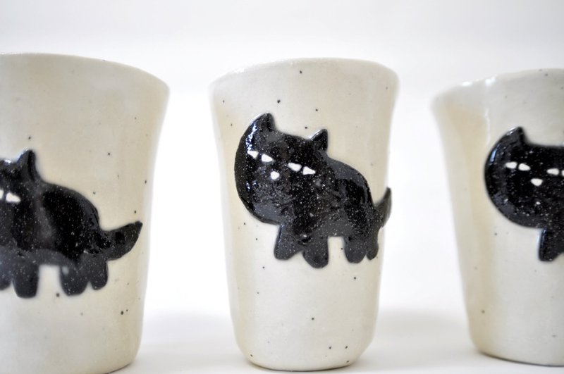 黑猫陶杯 - 咖啡杯/马克杯 - 其他材质 