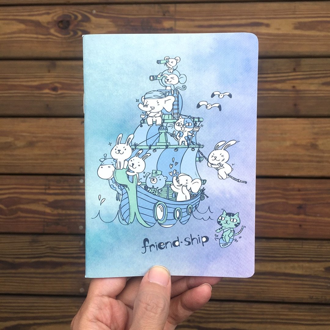A6笔记本｜Friend・Ship - 笔记本/手帐 - 纸 蓝色