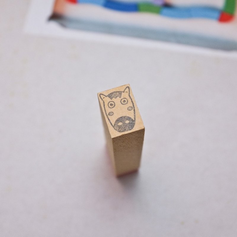 | 印章 | 编号245 动物头像 马 - 印章/印台 - 木头 