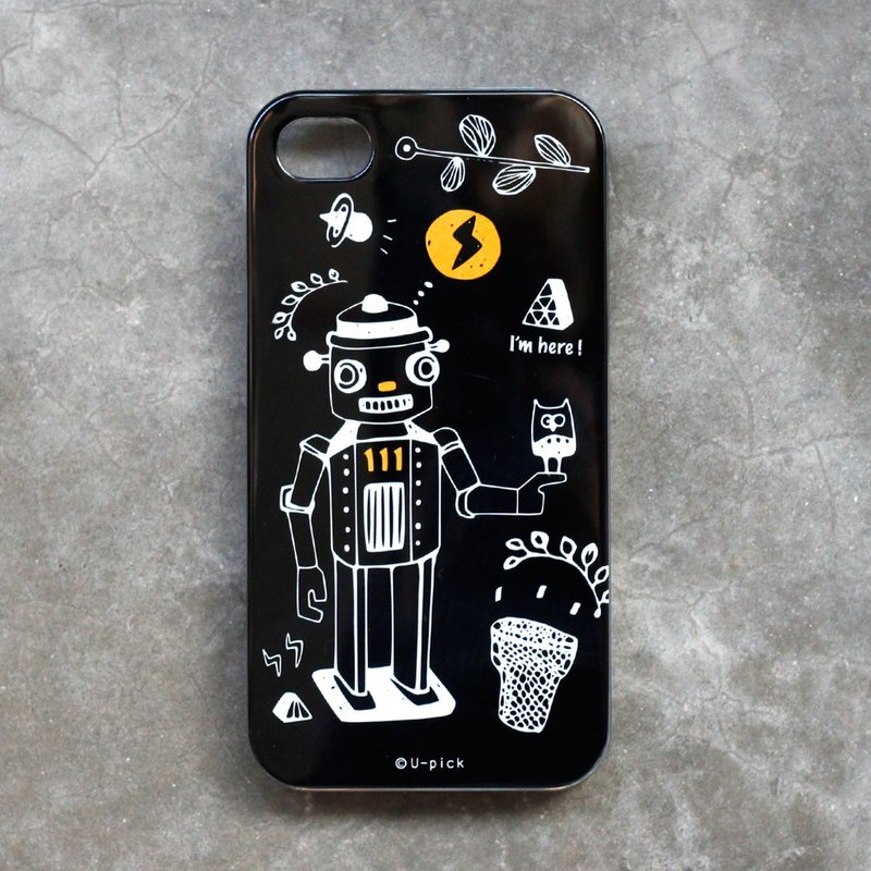 U-PICK原品·生活 Iphone 4/4s 手机壳 机器人白/机器人黑 保护壳 - 手机壳/手机套 - 其他材质 