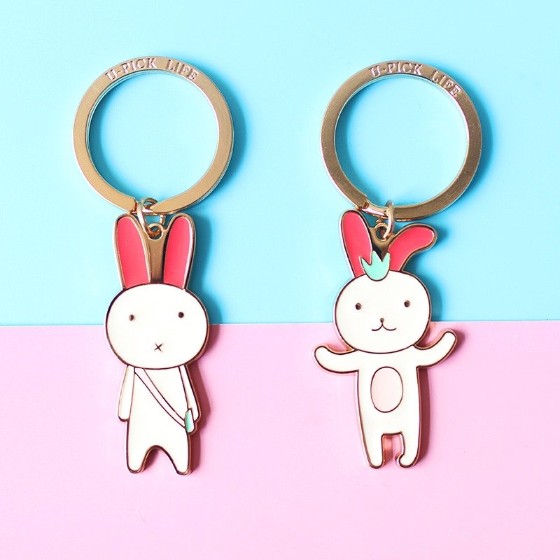 U-PICK原品生活 兔子系列钥匙扣 创意汽车情侣钥匙扣钥匙链钥匙圈 - 钥匙链/钥匙包 - 其他金属 