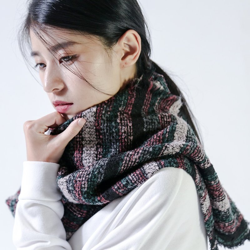 SUMI Rainbow 暖心羊毛围巾_5AB900_彩色毛呢 - 丝巾 - 羊毛 多色