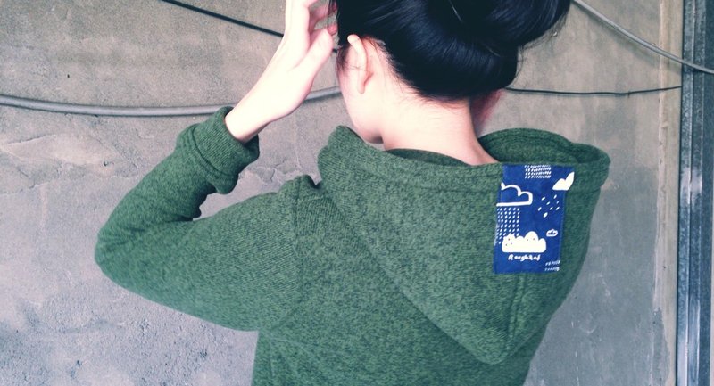 R.H. clothes / 森林绿色针织刷毛帽t（sold out） - 女装上衣 - 其他材质 绿色