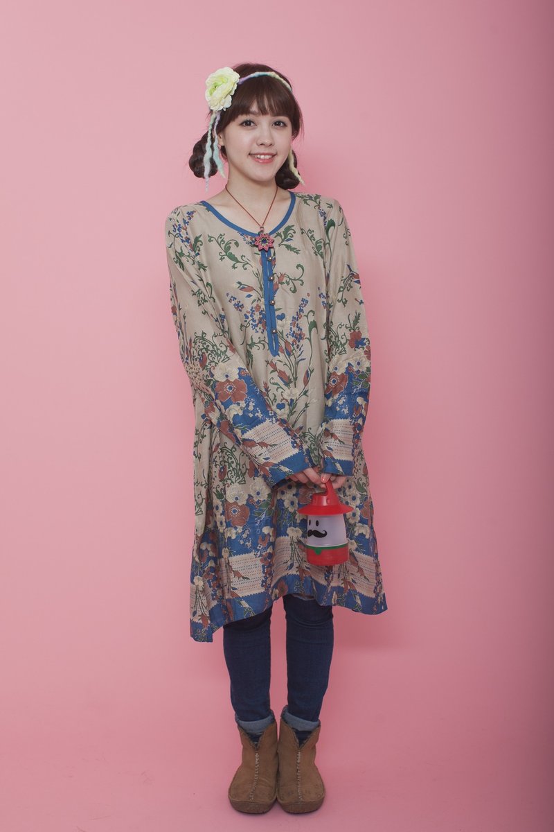 ☆saibaba ethnique // 古典风花花世界洋装☆ - 洋装/连衣裙 - 其他材质 多色