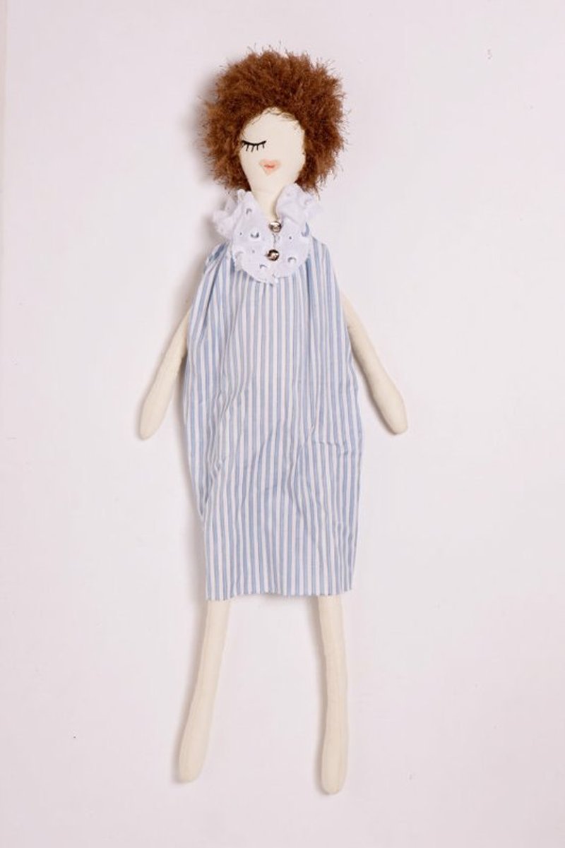 Stripe shirt dress couture doll - 玩偶/公仔 - 其他材质 