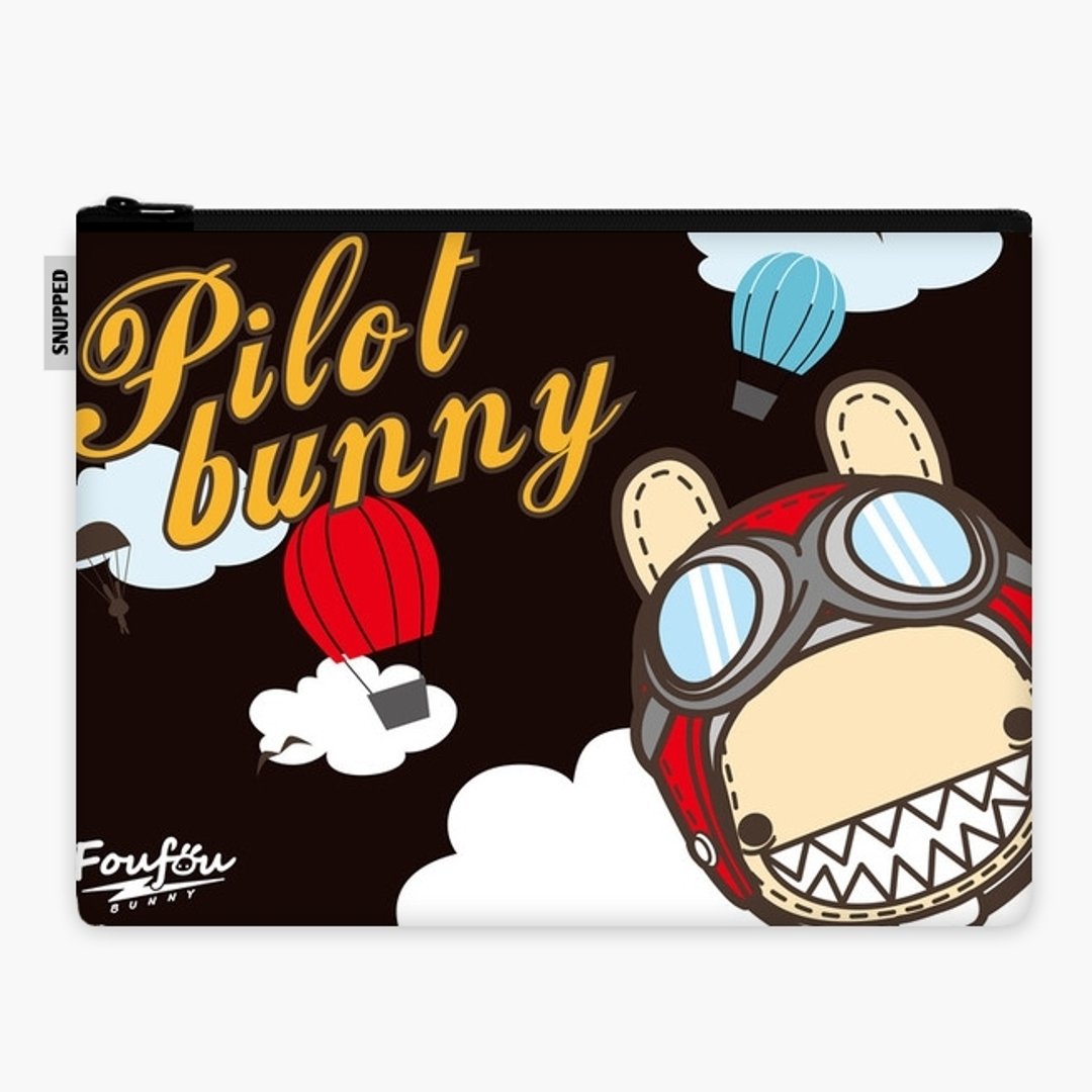 SpaceSuit 文件手拿包 - Flight Captain Bunny - 手拿包 - 防水材质 黑色