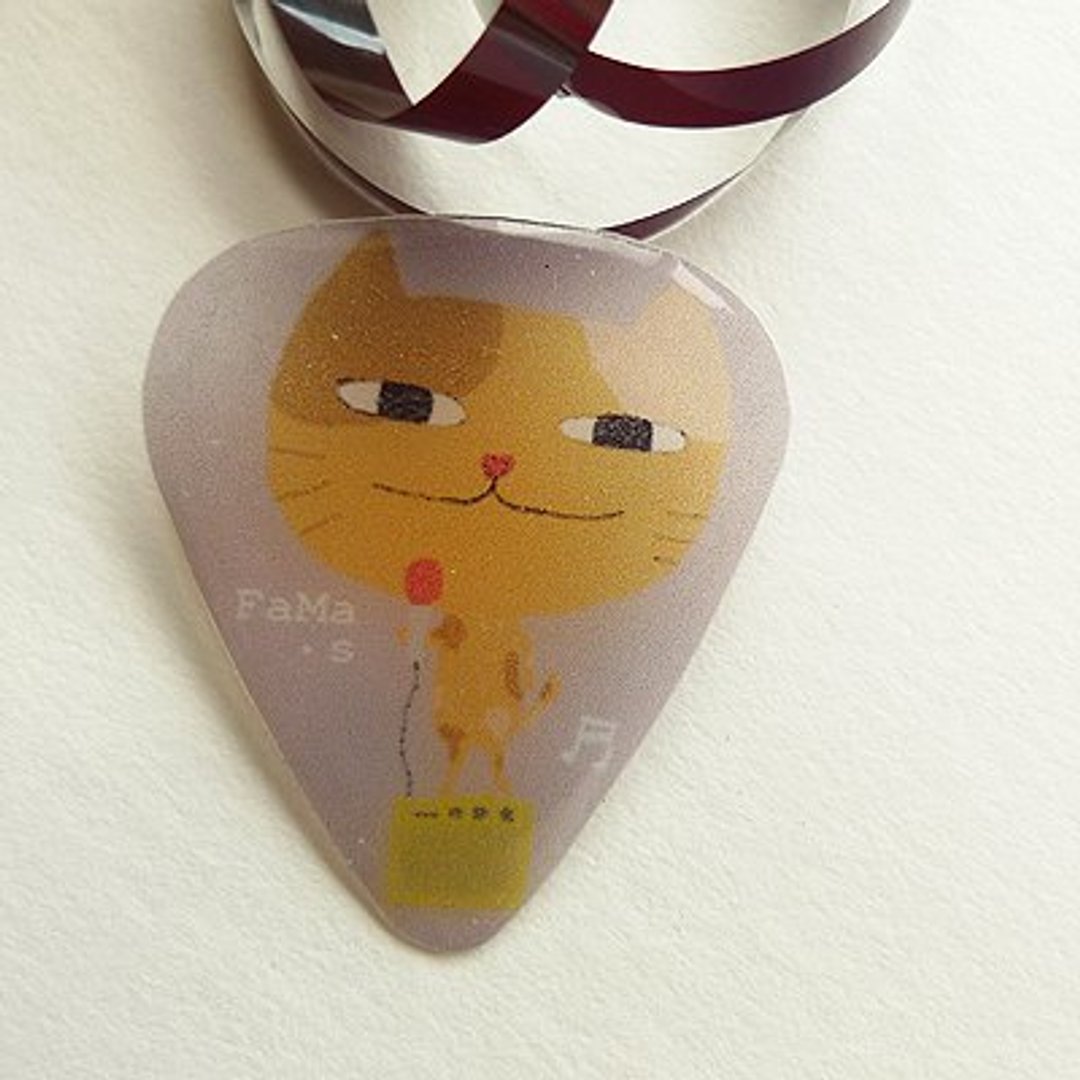 FaMa's Pick吉他弹片Cat Band 主唱三花猫 - 吉他配件 - 树脂 橘色