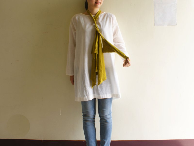 白色棉麻清新感长版上衣 - 女装上衣 - 其他材质 白色