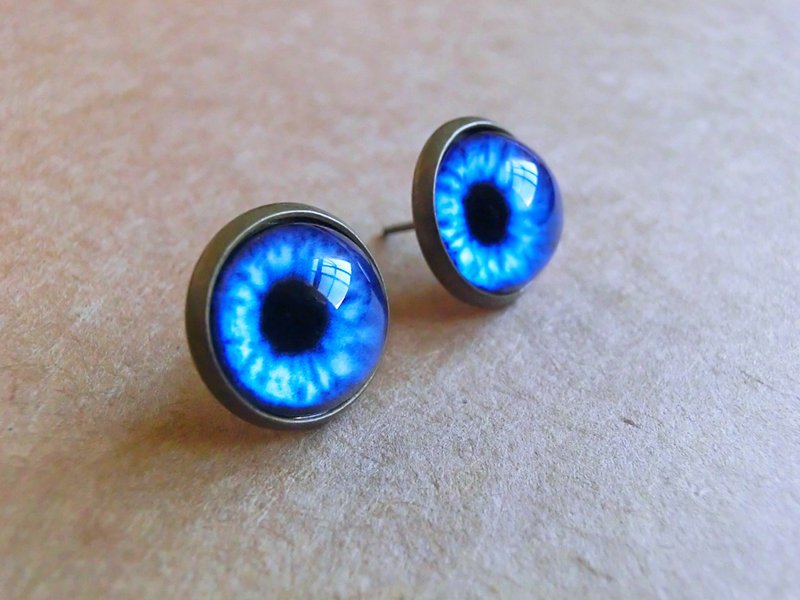 宝蓝瞳 - 耳针/耳夹 - 耳环/耳夹 - 其他金属 蓝色