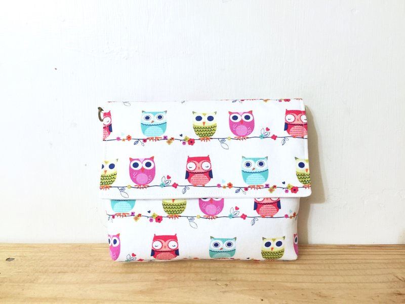 MINIxROSE 彩色猫头鹰厚片土司包/斜背包/肩背包/附免费打印名字皮标 - 侧背包/斜挎包 - 其他材质 白色