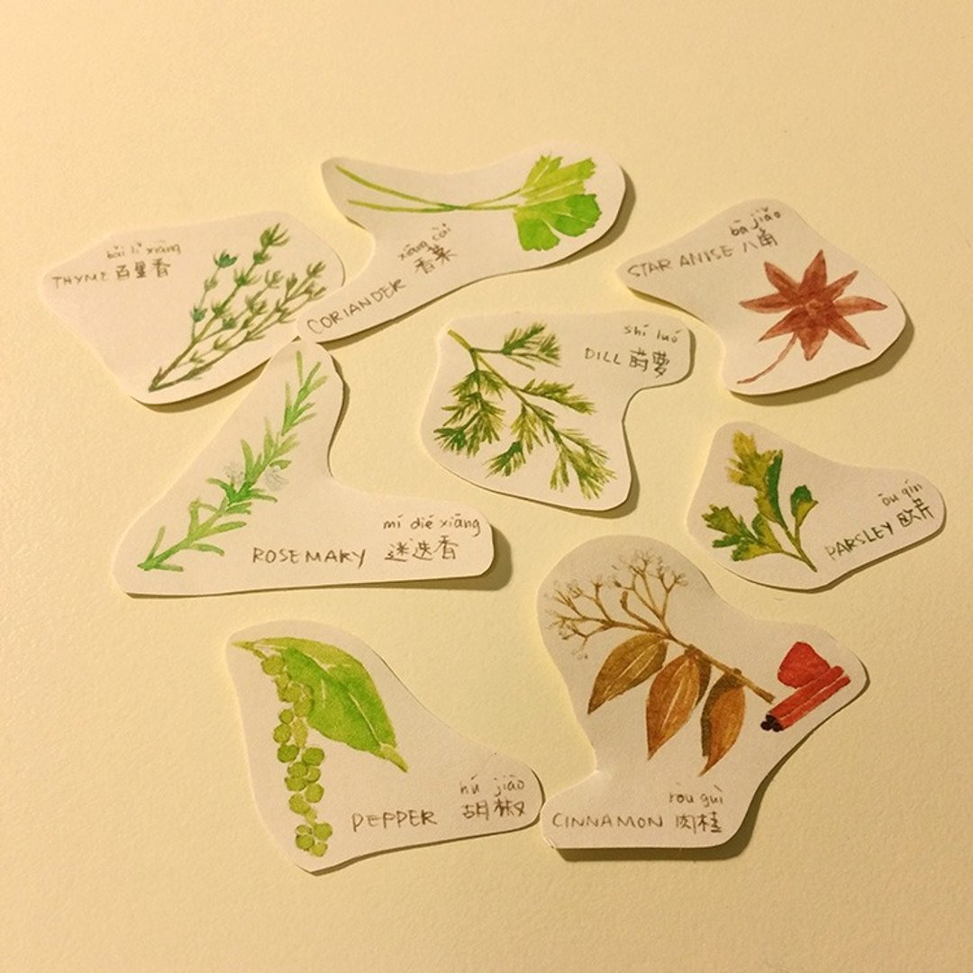 香料图鉴贴纸-Flavors - 贴纸 - 纸 