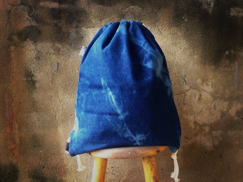 【全手作－梦想特选牛仔渲染束口包】简单，却很不一样。 - 其他 - 其他材质 蓝色