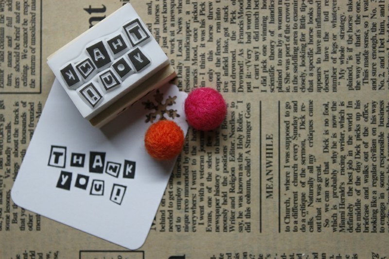 手刻印章 / THANK YOU字章 - 其他 - 塑料 白色