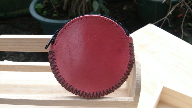 【布俗鬼】粉红零钱包 - 零钱包 - 真皮 