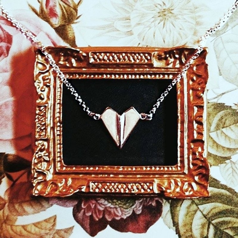 纸飞机爱心纯银项链 - 项链 - 其他金属 