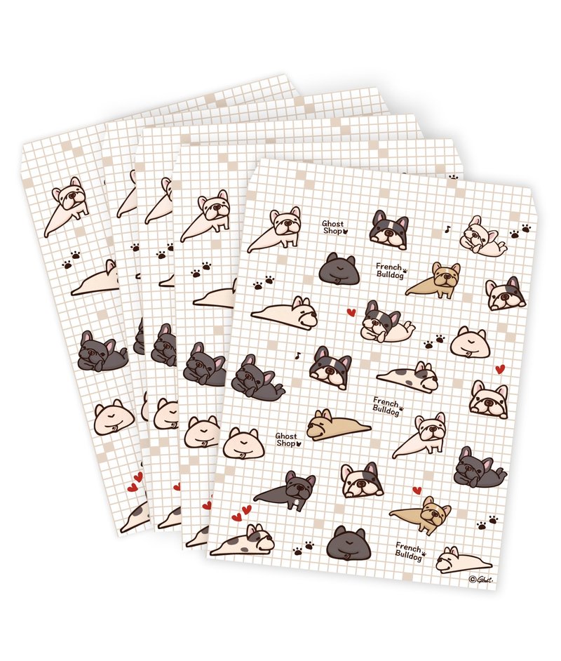 法斗包装信封袋-大(每包5入)- 法斗家族 - 信封/信纸 - 纸 卡其色