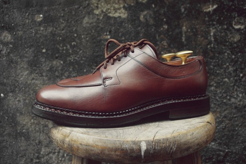 ~后菜园~古着 茶色素面德比鞋(尺码男款40号可穿) - 男款休闲鞋 - 真皮 咖啡色