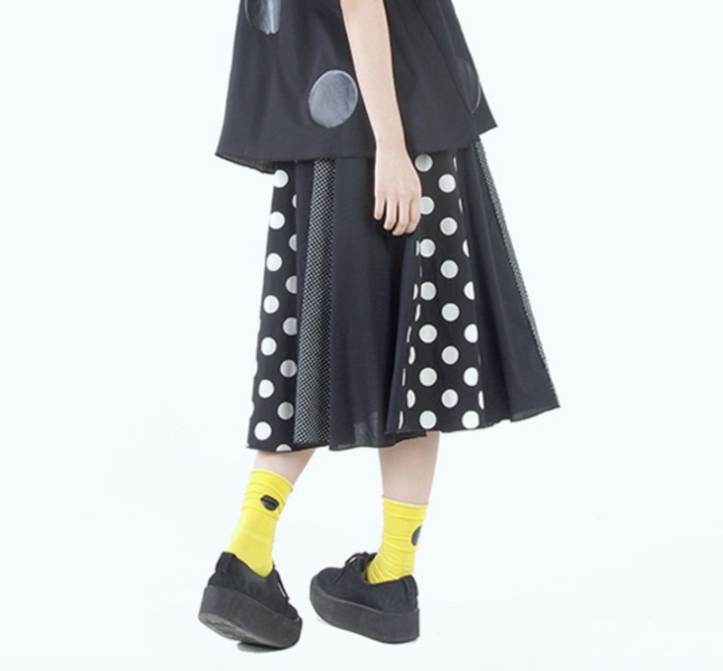 黑色幻梦纯棉半身裙 - imakokoni - 裙子 - 其他材质 黑色