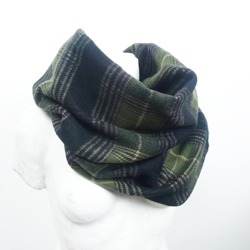 ：Urb.【双面 双色 短圈巾】男女均适 围巾 适合 交换礼物 - 眼罩 - 其他材质 绿色