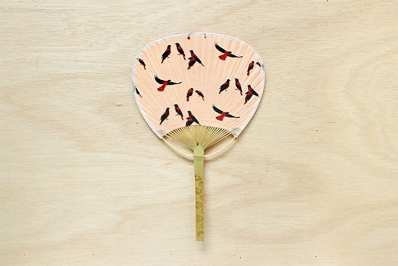 印花乐手工布扇-朱鹂/桃粉 - 电扇 - 其他材质 粉红色