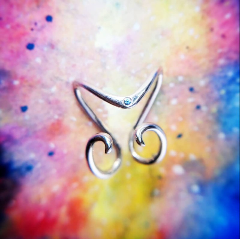 Show Me Not隐藏字母纯银戒指 M N O - 戒指 - 纯银 银色