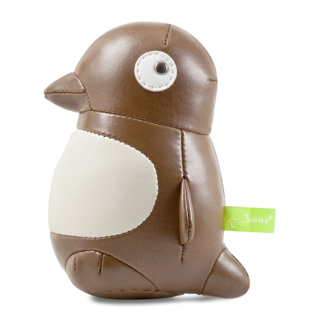 Maru Penguin 企鹅小丸皮革纸镇-深咖 - 摆饰 - 真皮 咖啡色
