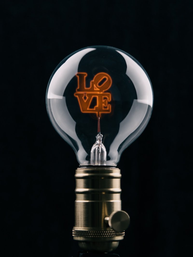 ▍劲空间设计 ▍LOVE普普风款-爱迪生复古钨丝灯泡-220V - 灯具/灯饰 - 玻璃 红色