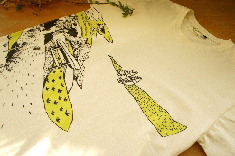 有机棉 中性版 长袖 [田园之丘] - 女装 T 恤 - 棉．麻 卡其色