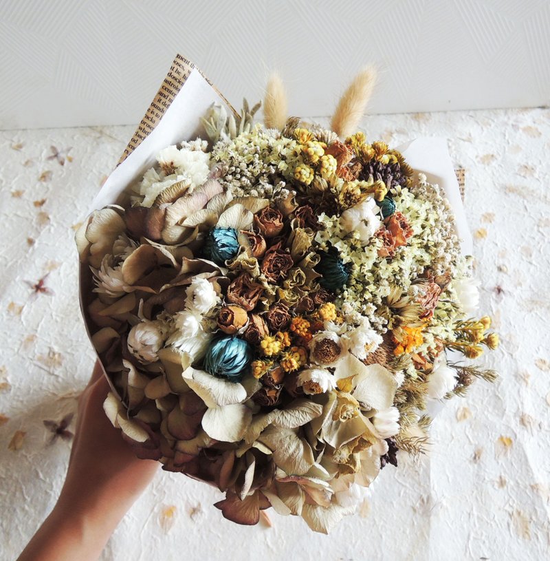 微甜圈 手作 旅行里的花花风景 干燥大花束 干燥 大花束 干燥花束 新娘花束 婚摄 道具 - 植栽/盆栽 - 植物．花 黄色