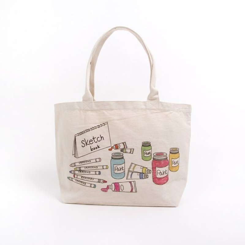 外出写生托特帆布袋 Tote - 侧背包/斜挎包 - 其他材质 金色