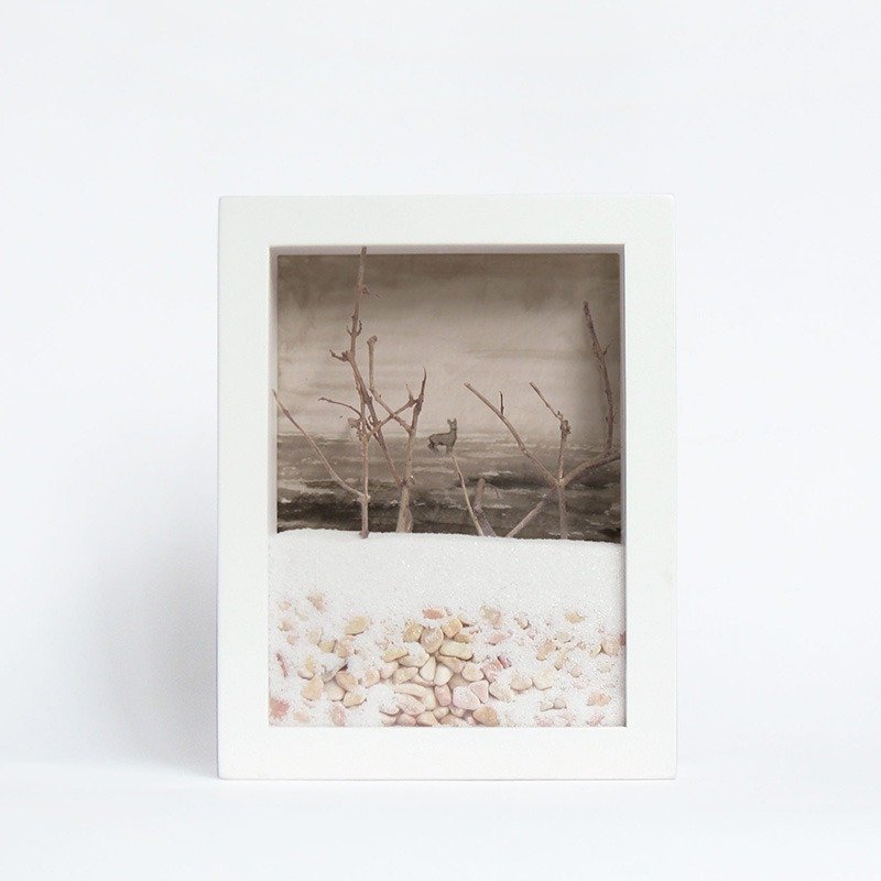 Encounter 相遇 实物复制画  鹿 含框 - 海报/装饰画/版画 - 纸 金色