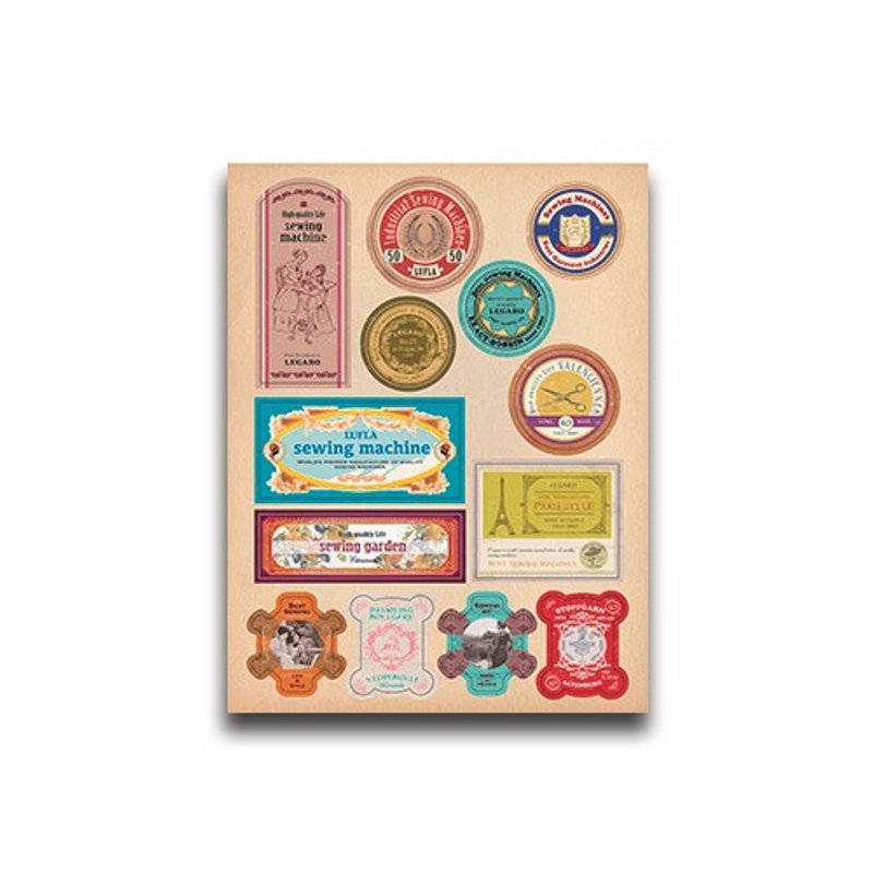 Aimez le style贴纸-复古线轴(A01573) - 贴纸 - 纸 多色