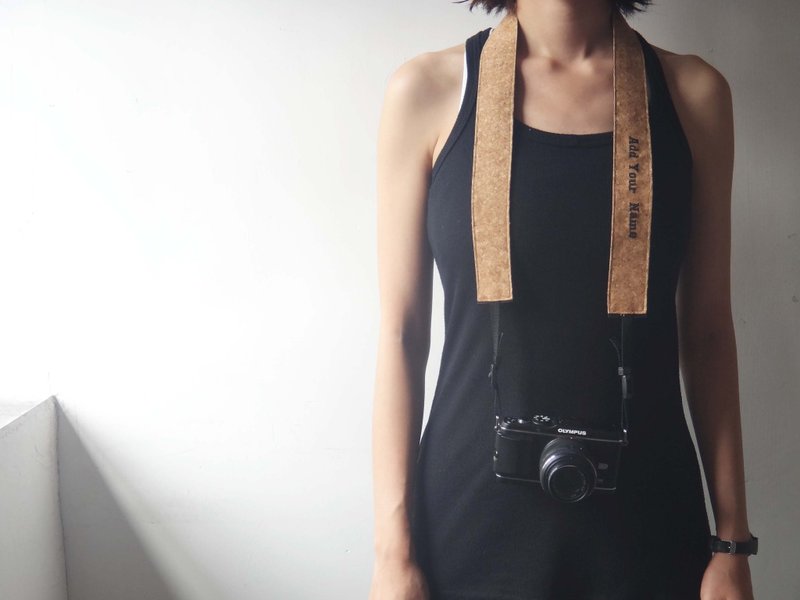 Paralife 属于自己的软木粗 相机背带 手工量身订造长短+缝名字 - 相机 - 木头 