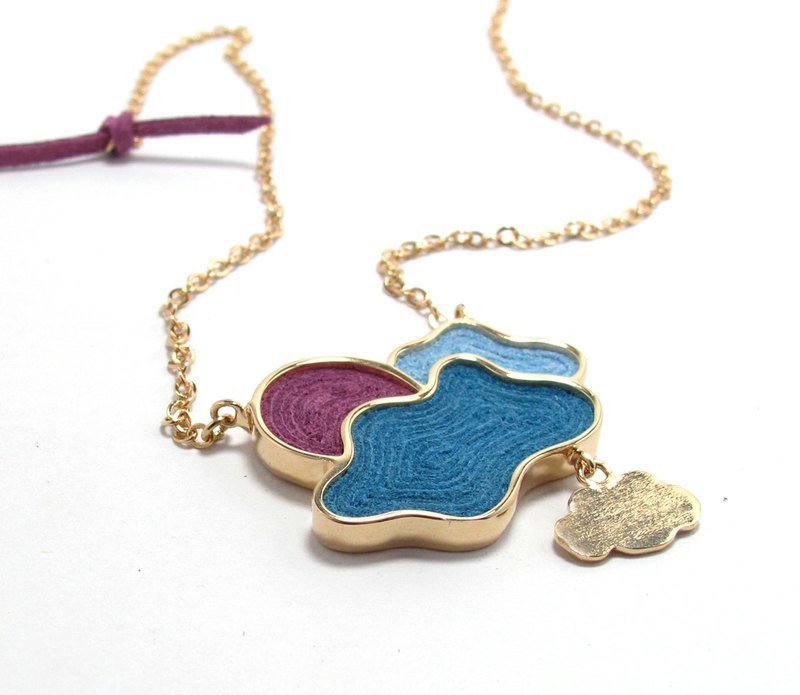 手工金属天空项链,手工项链 - 项链 - 其他金属 多色