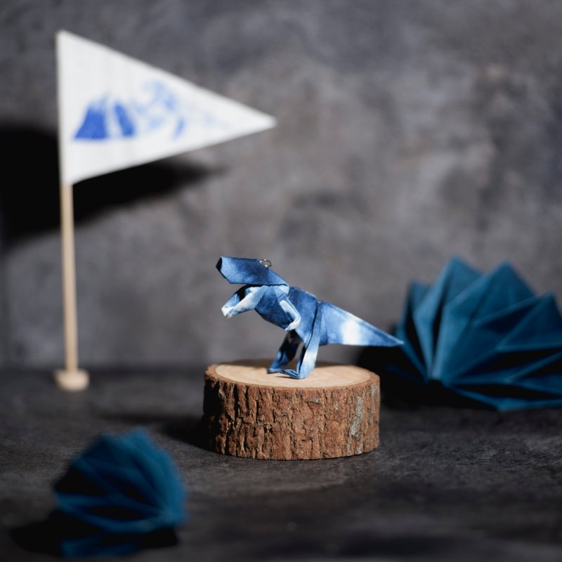 \恐龙百科/ 折纸饰品三合一 项链/吊饰/钥匙圈_暴龙 a.k.a. 霸王龙 - 项链 - 其他材质 蓝色