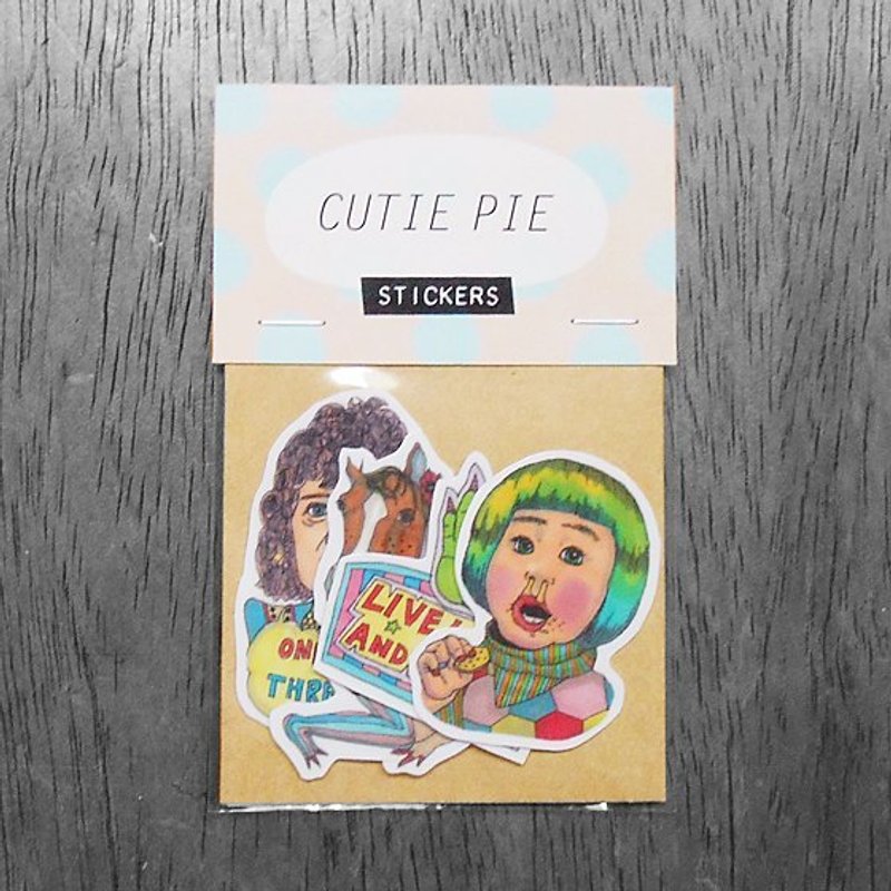 小可爱贴纸组 - 贴纸 - 防水材质 粉红色