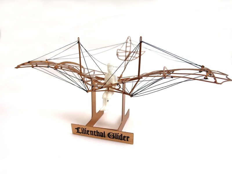 〔SUSS〕日本Aerobase 金属蚀刻模型组装人力飞机-Lilienthal Glider 1894(1/48)-现货包邮 - 其他 - 其他金属 金色