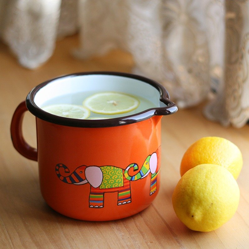 Smaltum布拉格 珐琅鸟嘴壶 彩虹爱乐芬_柑橘〈FDN000245〉 - 厨房用具 - 珐琅 橘色