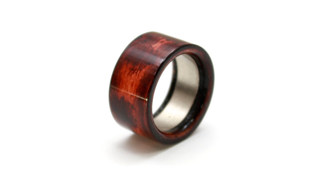 Treek Ring-扳指 戒指 橡木 宽版 - 戒指 - 木头 黄色