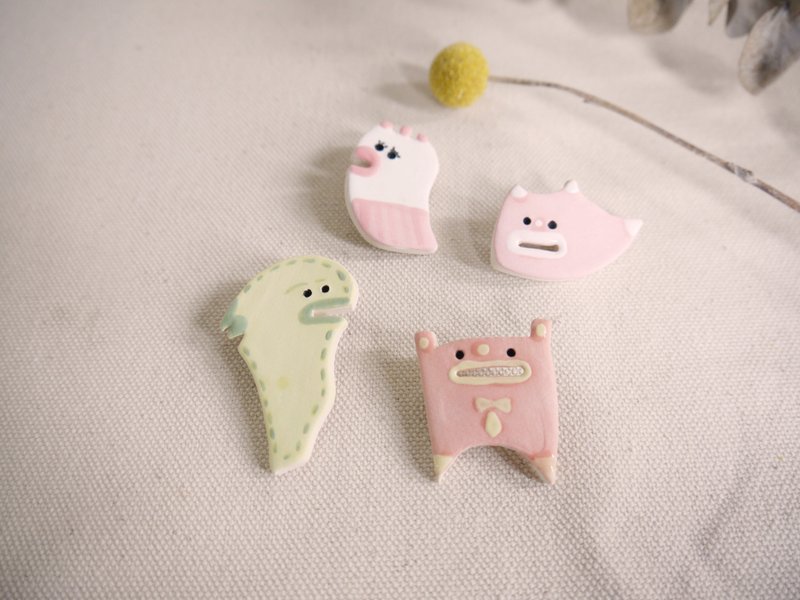 我的怪物好朋友PART2  单入别针PIN!!! - 胸针 - 其他材质 