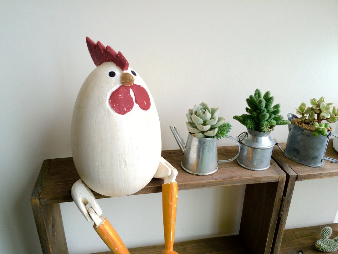 [Wood Deco] 蛋壳小鸡 手工木作 办公室疗愈小物 居家装饰 - 摆饰 - 木头 咖啡色