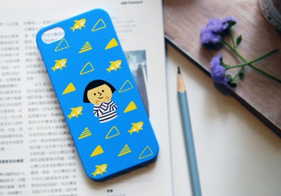 声援护鲨行动 | Ni Hao Im FiFi 护鲨系列 Apple 5/5s 保护壳 iCare:Shark Safe | 拒吃鱼翅浅蓝色 - 手机壳/手机套 - 塑料 蓝色