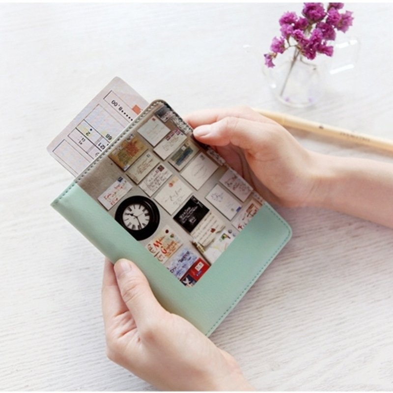 Dessin x Indigo-旅行写真护照套-蓝绿,IDG76458 - 护照夹/护照套 - 其他材质 绿色