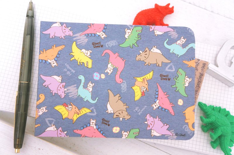(售完)A6笔记本-法斗侏罗纪 - 笔记本/手帐 - 纸 蓝色