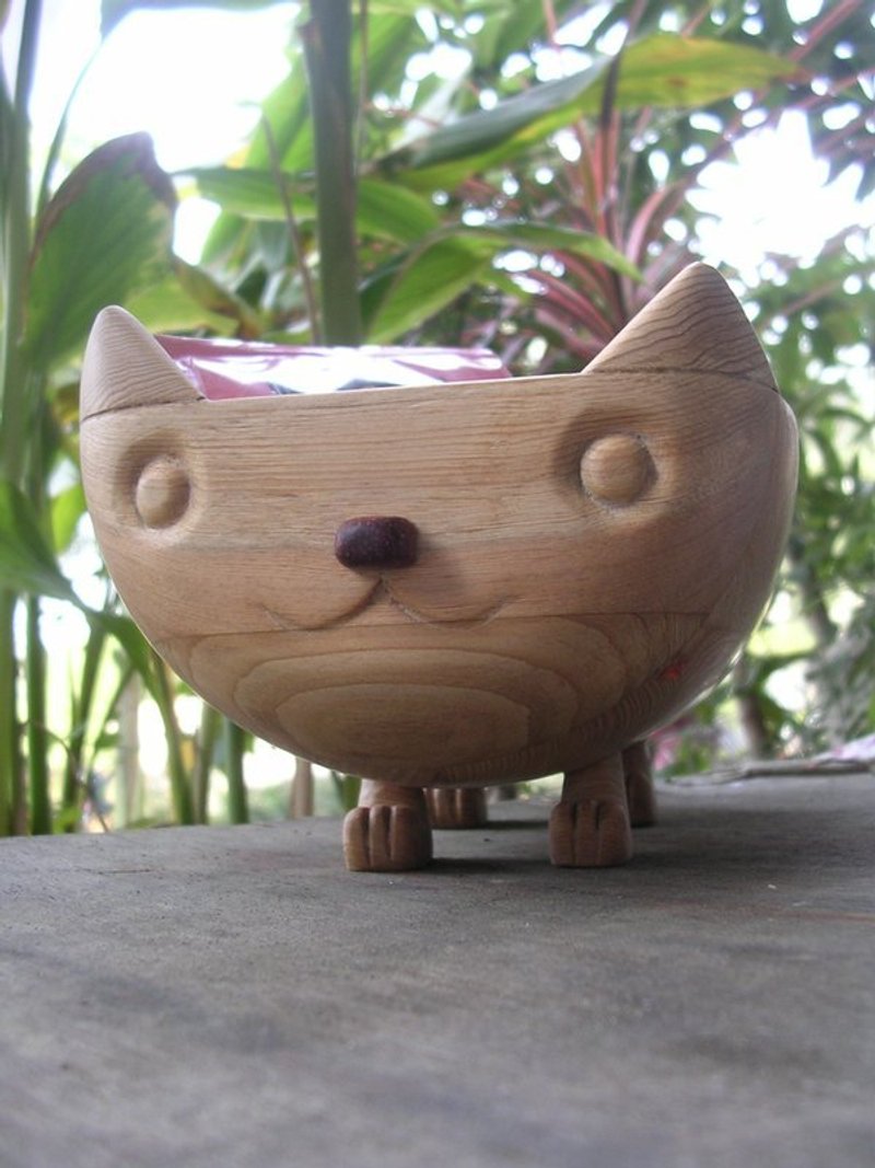 喵喵咪呀 - 摆饰 - 木头 卡其色