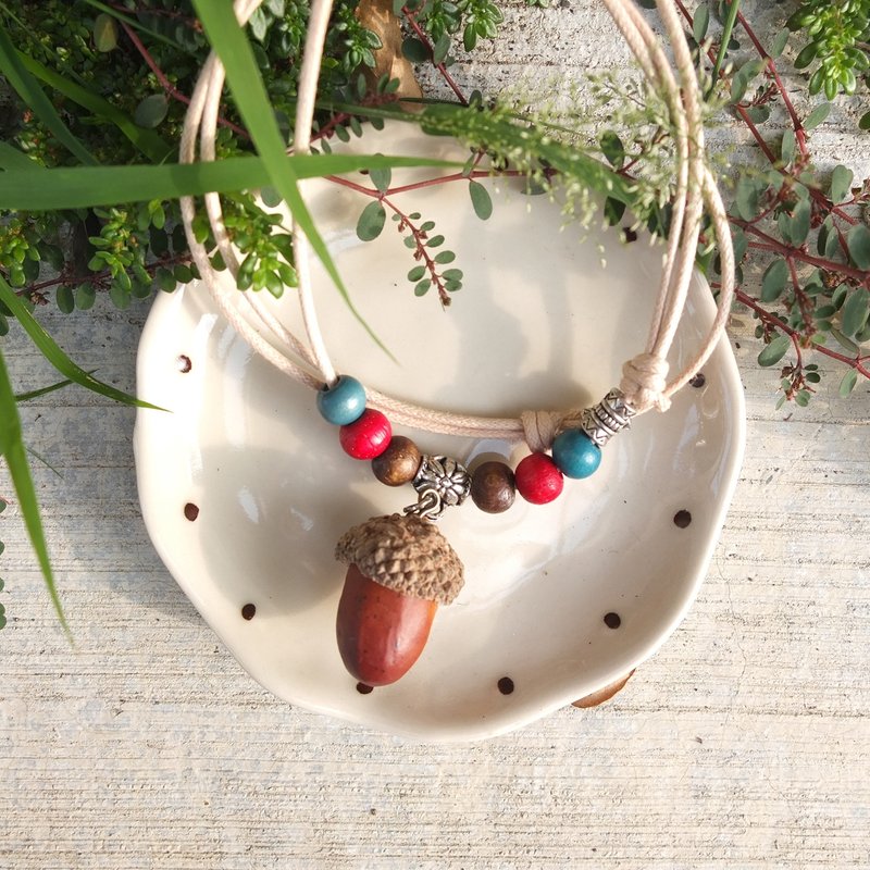 内蒙古橡果项链 - 项链 - 植物．花 咖啡色